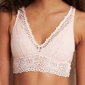 Aire Boho Plunge Light Pink Bralette (Large)